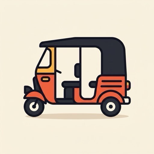 tuk-tuk (three-wheeled motor taxi)